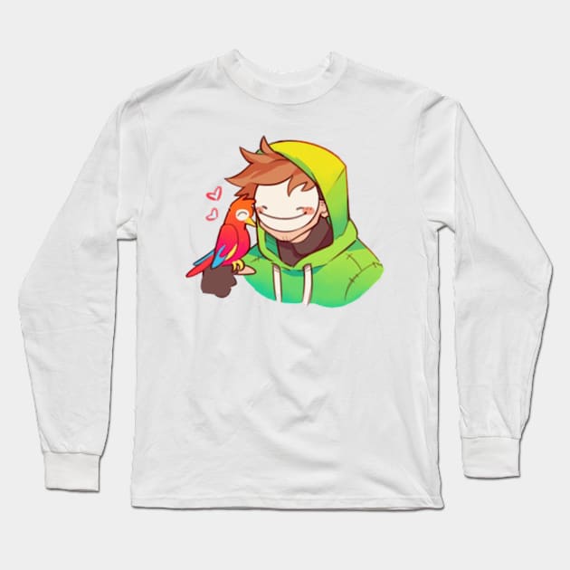 Dream with his Parrot Long Sleeve T-Shirt by SaucyBandit